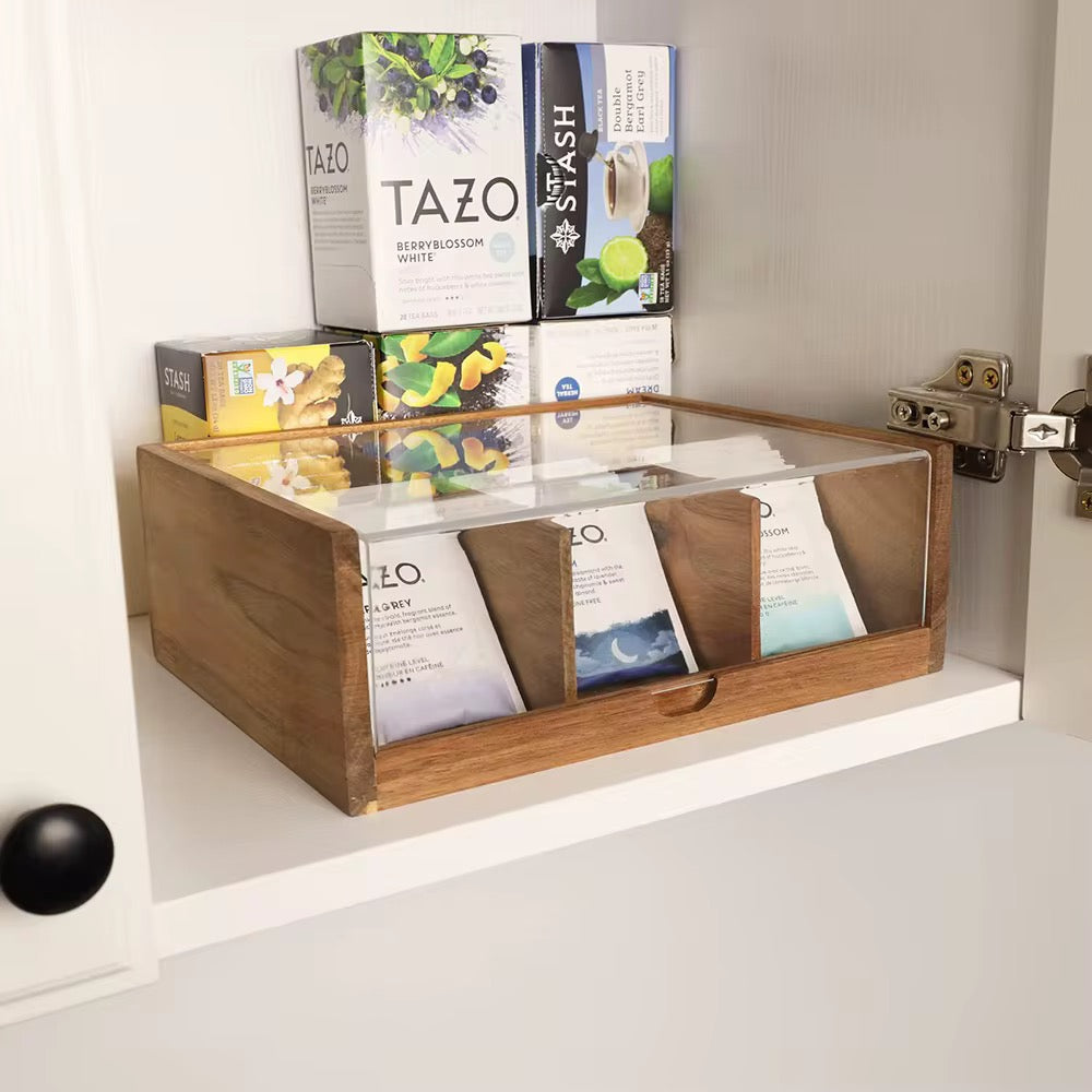 Wooden Tea Bag Organizer