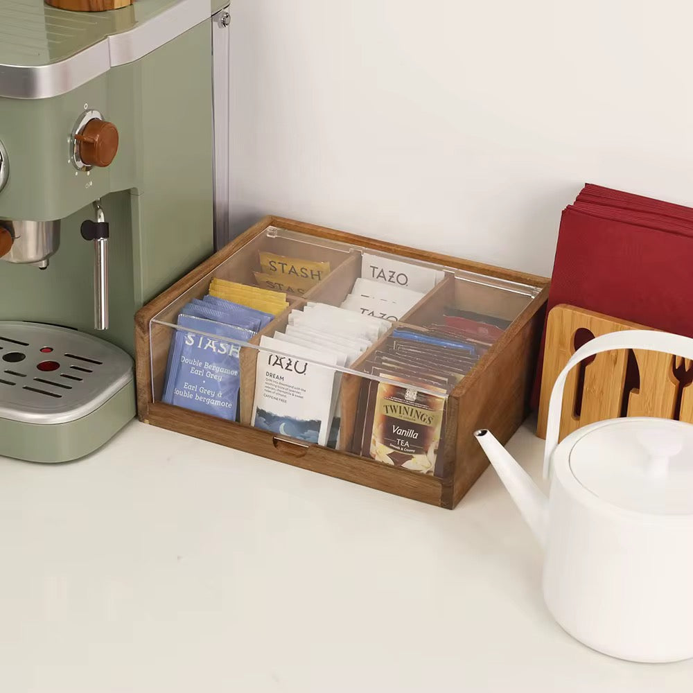 Wooden Tea Bag Organizer